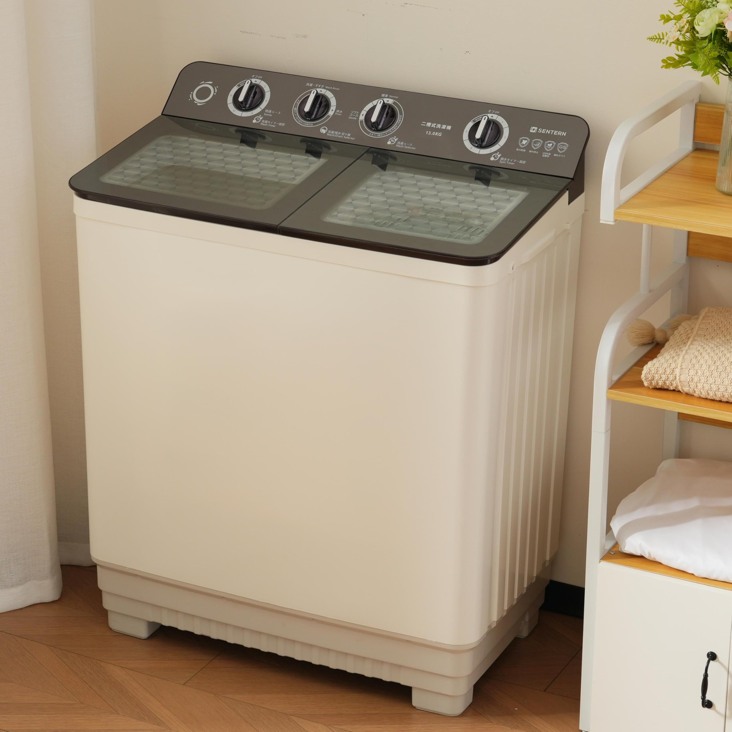 Amazon | OSLEEP 2槽式洗濯機 13kg 二槽式洗濯機 脱水槽10kg 縦型 上
